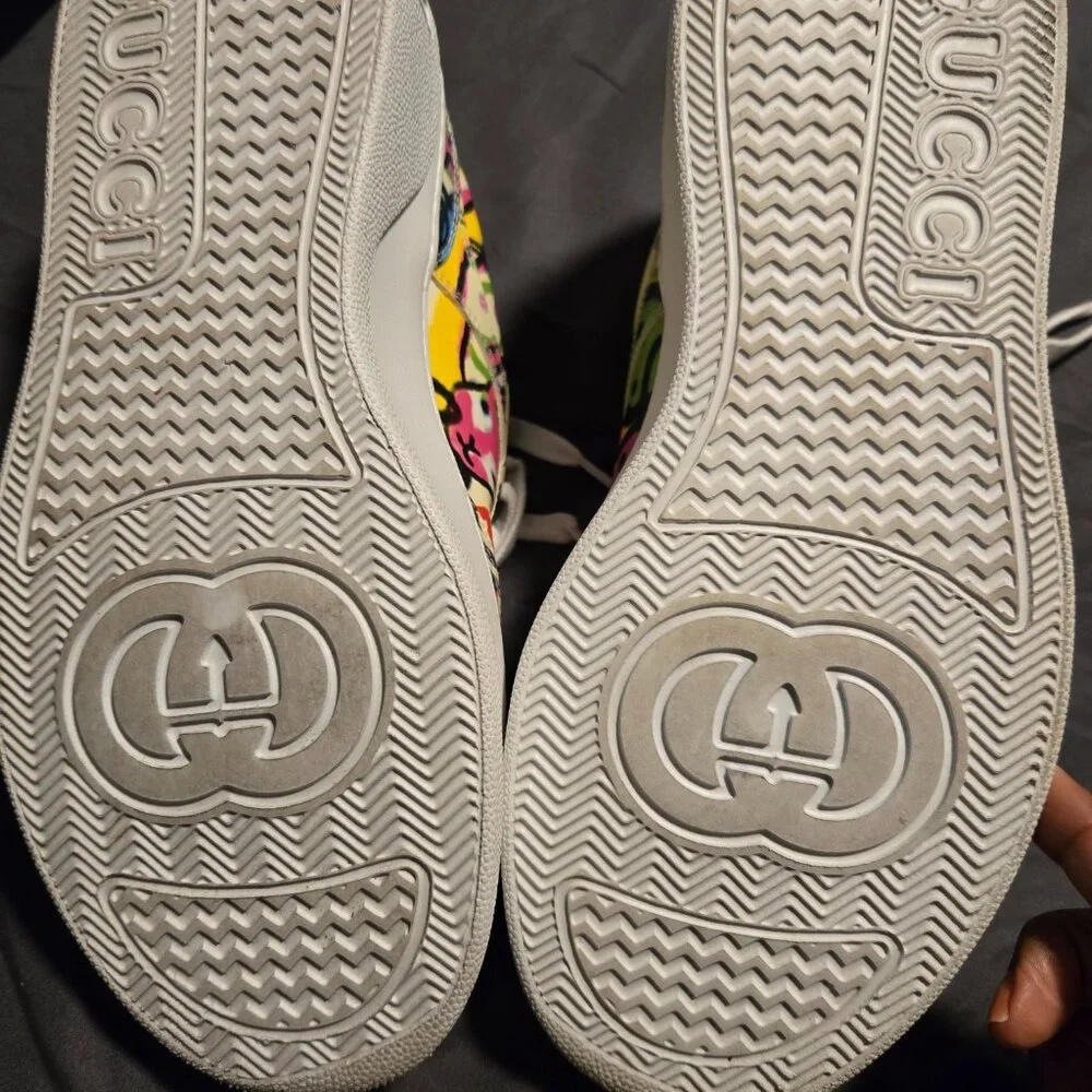 Womens Gucci Bunny Graffiti Platform Sneaker - Picture 5 of 8